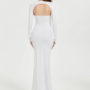 Maternity Dress Long Sleeve Sexy Cut-Out Backless